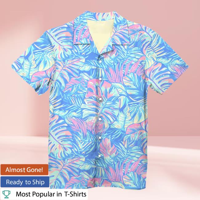 Official Vapor95 Clothing Store Hues Of Blue Hawaiian T-Shirts