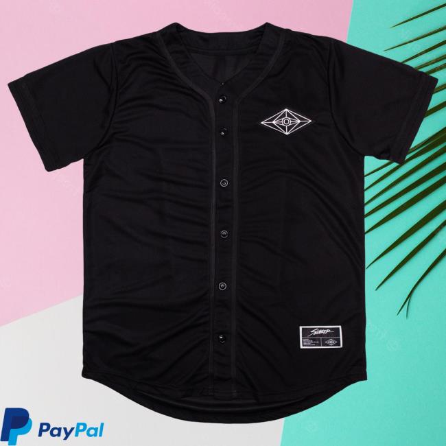 Spaceman Base Ball Jersey Shirt - Black/White
