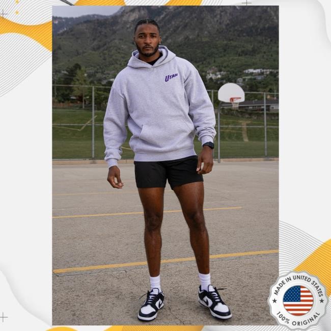 Utah Jazz Mountain Basketball Pullover Swearter Hoodie - Grey – Utah Jazz Team Store Merch