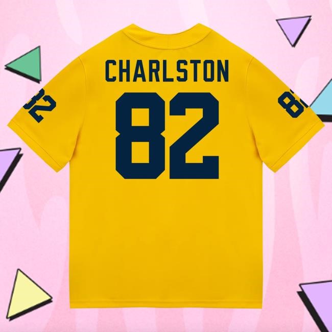 The M Den Michigan Wolverines #82 CJ Charlston Student Athlete Maize Football Jersey T Shirt