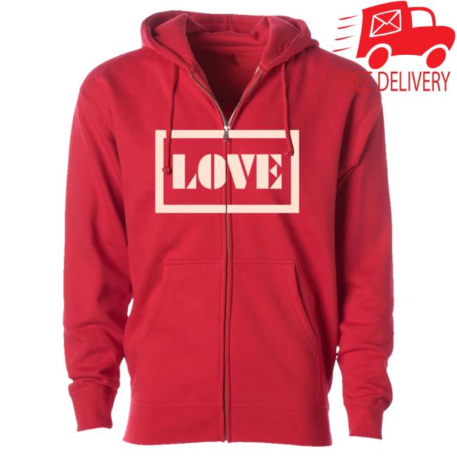 Official Common & John Legend Merch Store John Legend Love Zip Up Pull Over Hoodie Red JohnLegend Shop