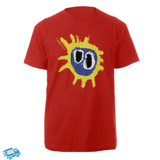 The Clash Official Merch Shop Red Screamadelica Tour Essential T Shirt