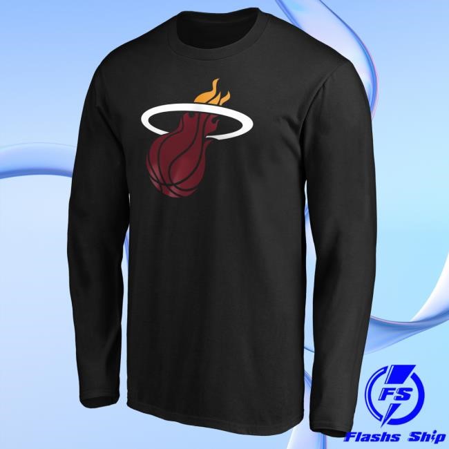 NBA Basketball Bam Adebayo Miami Heat Playmaker Long Sleeve Black Adebayo NBA Basketball Miami Heat Name and Number Sleeve
