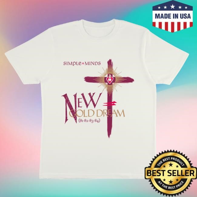 Simple Minds Official Merch Shop New Gold Dream White S/S Tee Simple Minds Store Clothing