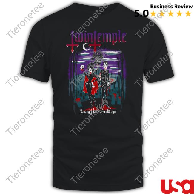 Rebellion Republic Merch Twin Temple Raising Hell In San Diego Hooded Sweatshirt