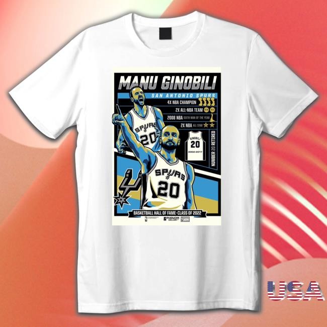 Official Manu Ginobili San Antonio Spurs 2022 Hoodie