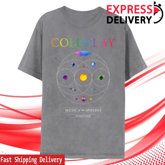 Official Coldplay Merch Store Shop Coldplay Music Of The Spheres World Tour 2023 T-Shirts Cold Play