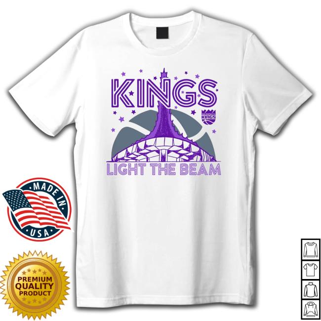 Official Unisex Sacramento Kings Homage Ash Light The Beam Hyper Local Tri-Blend Shirts