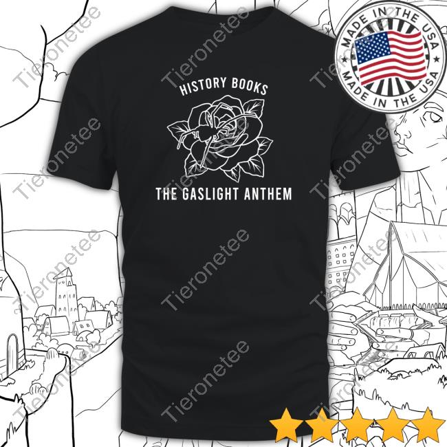 Official The Gaslight Anthem Merch The Gaslight Anthem Spider Rose History Book Shirt