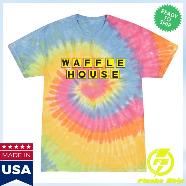 Official Waffle House Merch Tie-Dyed Waffle House Hoodie