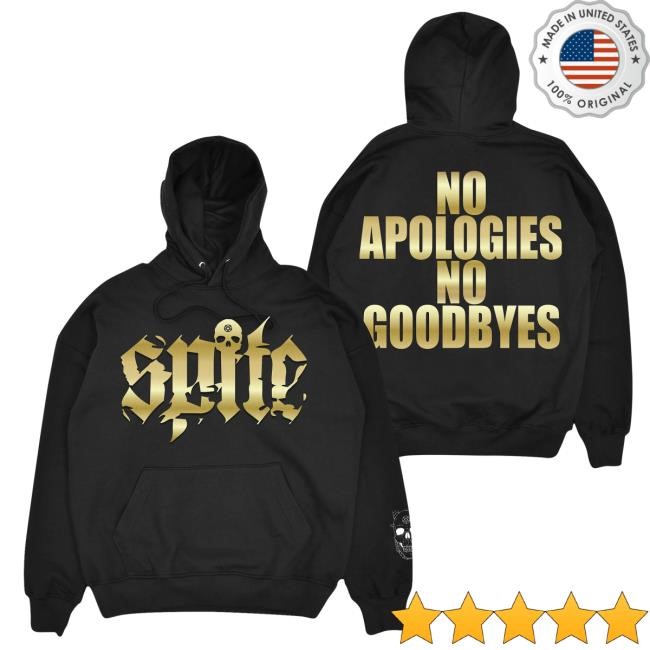 No Apologies Long Sleeve Hoodie Spite Cult