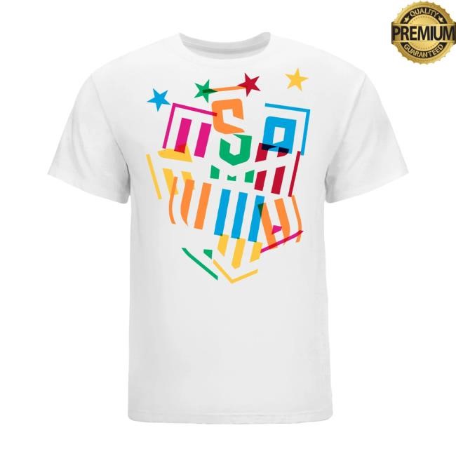 USWNT Abstract Pride White S/s Shirt