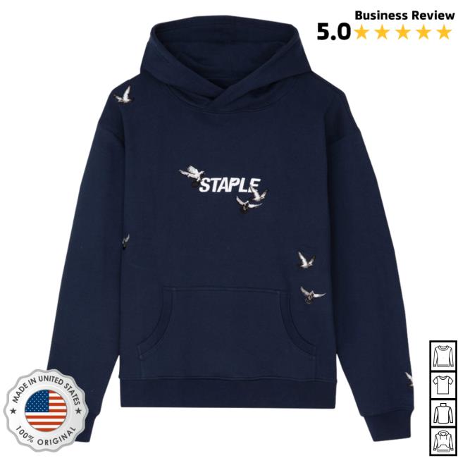 Staple Pigeon Clothing Flock Logo Crewneck Navy Staplepigeon