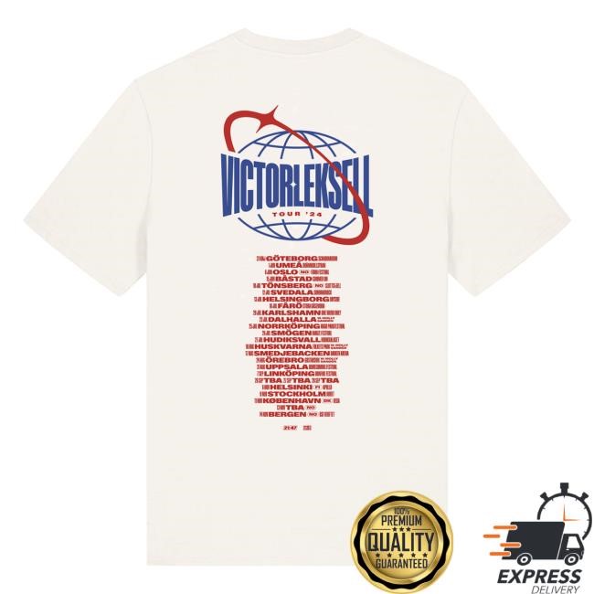Victor Leksell Official Merch Store Tour Tshirt White Victor Leksell Clothing Shop