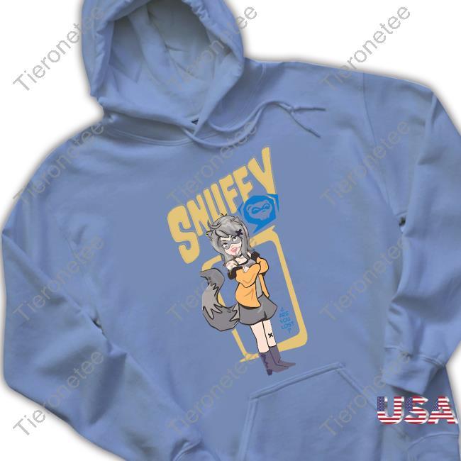 Official Snuffy Retro Raccoon Are You Lost Blue Tee Shirt