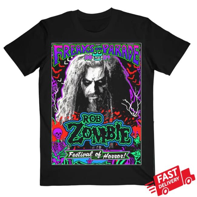 Rob Zombie Festival Of Horror 2024 Itin New Tee Rob Zombie Merch