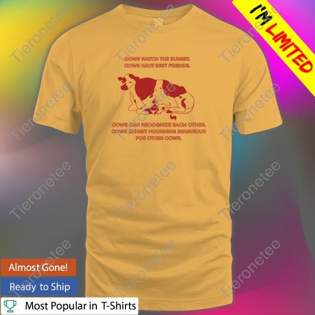 Official Cows Watch The Sunset Cow Have Best Friends Tee