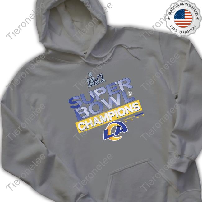 Nike Merch Super Bowl Lvi Champions Nfl Los Angeles Rams Shirt