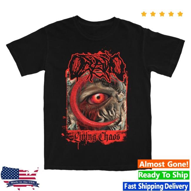 Sumerian Records- Oceano Merch Living Chaos' Album Art Short Sleeve TShirt