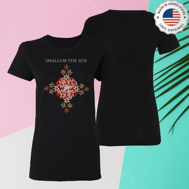 Swallow The Sun Moon Flower Cross Ladies Hot Shirt Swallow The Sun Official Merch