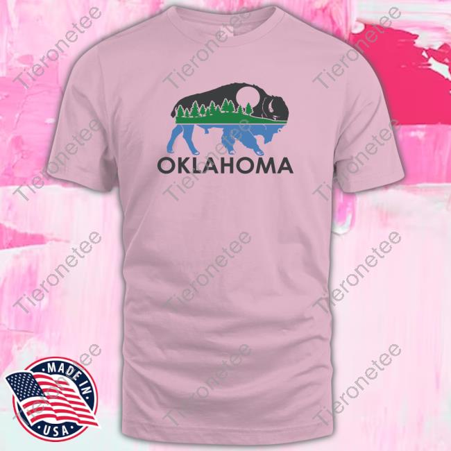 Official Opolis Clothing Oklahoma Bison Landscape Tee Shirt