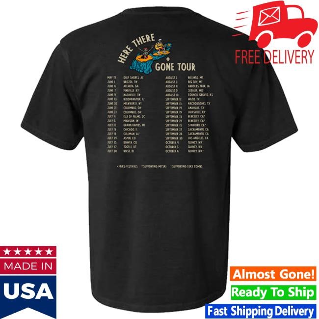 Wyatt Flores Tubing Skeleton Here There Gone Tour Shirt – Wyatt Flores Merch Shop