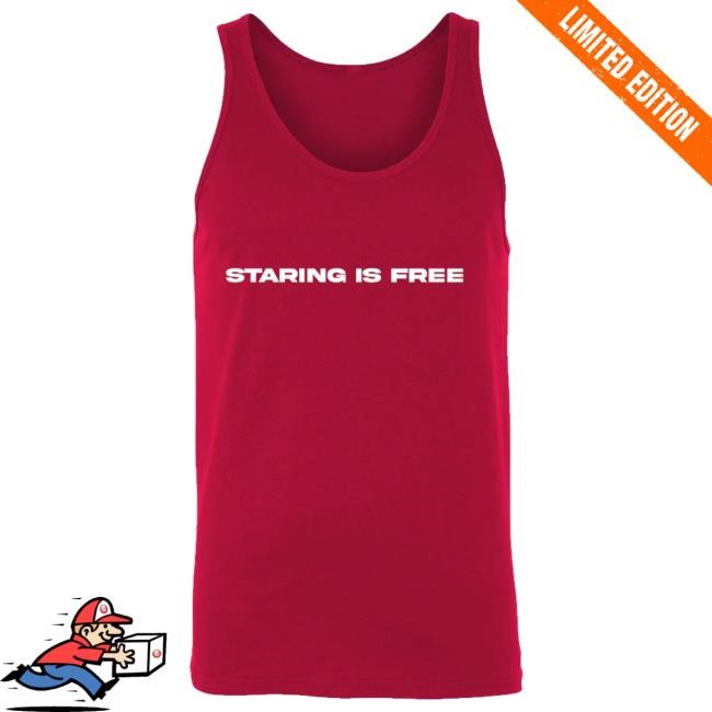 Staring is Free Red Tank | Lady Wood Tove Lo Merch Store