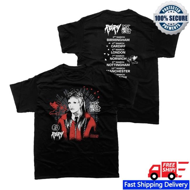 RØRY 2025 Uk Tour Tee Shirt Roxanne Emery Merch