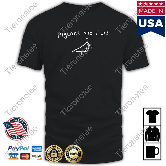 Birds Arent Real Merch Store Pigeons Are Liars Long Sleeve Tee Shirt
