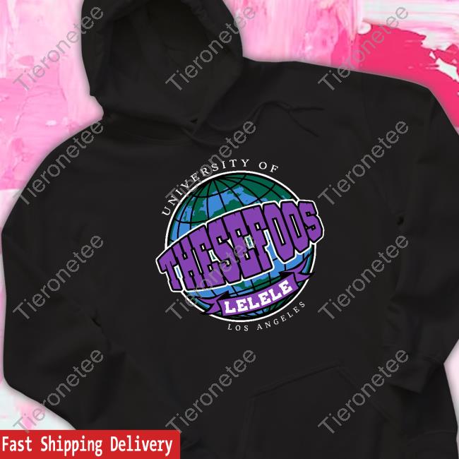Official These Foos University Of Los Angeles Purple Tee Shirt