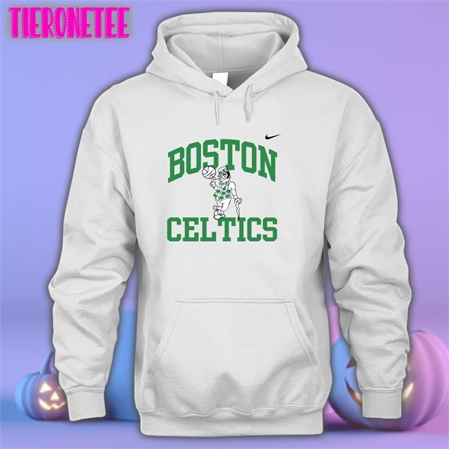 Jayson Tatum Boston Celtic Classic White Sweatshirt Green Runs Deep