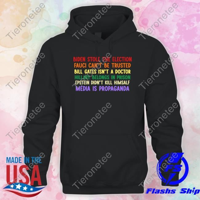 Official Biden Stole The Election Fauci Can’T Be Trusted Hoodie