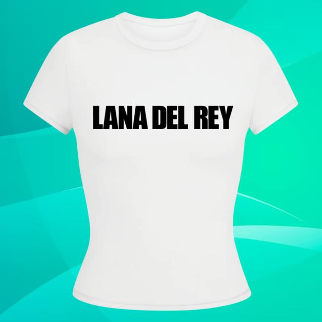 Official Lana Del Rey New Store Shop Merch White Cropped Shirt New With Lana Del Rey Logo