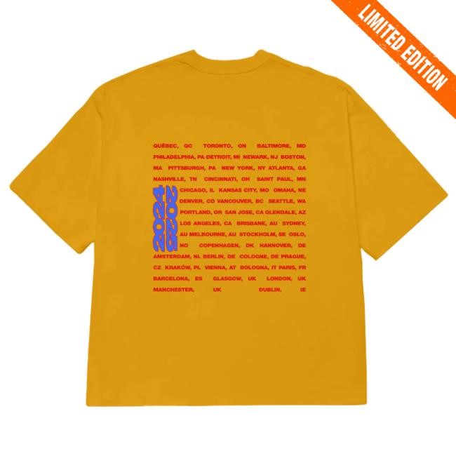 Bold Color Burst Hit Me Hard And Soft The Tour Gold T-Shirt Graphic