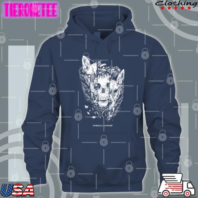 Wolf Skull Jack Merch Embrace Change Long Sleeve Tee Shirt Wolfskulljack