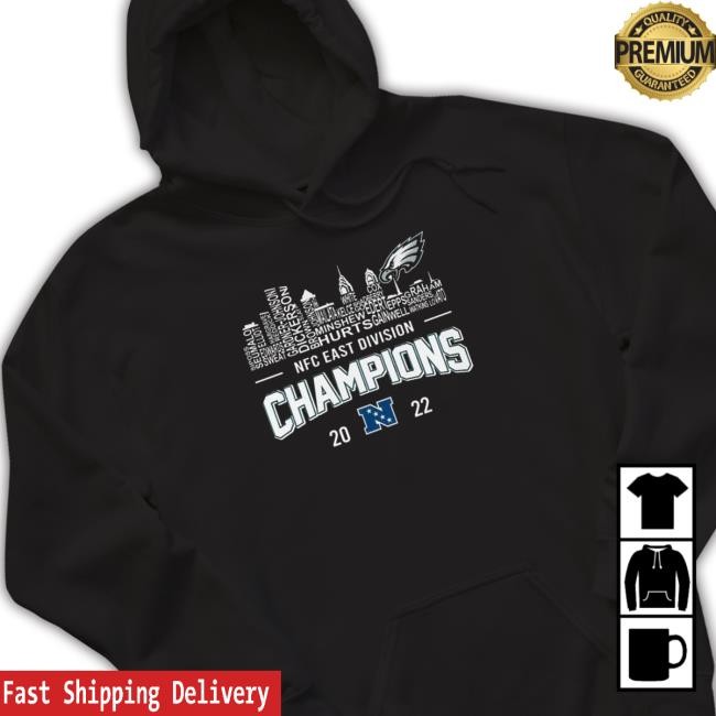 Philadelphia Eagles Player Names Skyline NFC East Division Champions 2022 Shirt