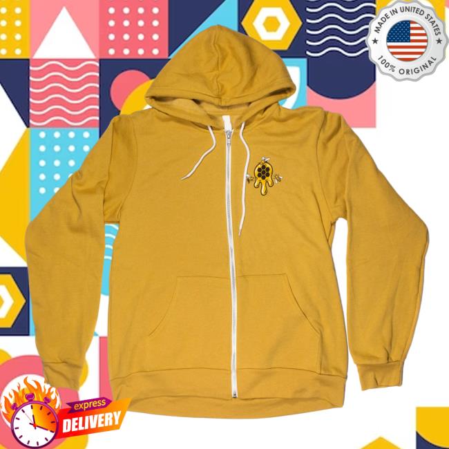 Official Slinger Apparel Store Shop Honey Girl Zip Up Crewneck Sweatshirt Gold Pyroscopic