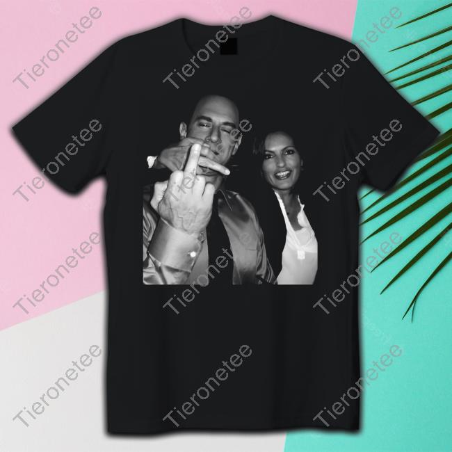 Vintage Elliot Stabler And Olivia Benson Middle Finger LS Shirt