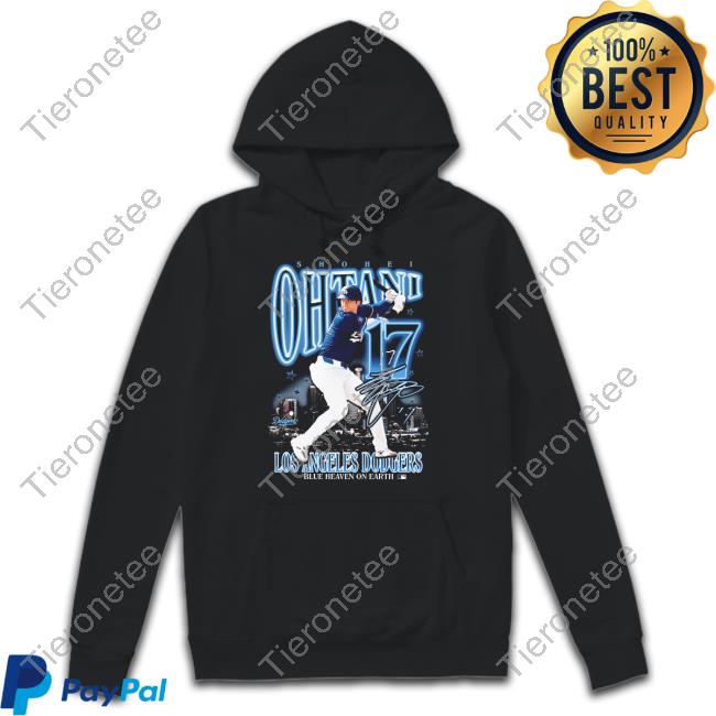 Shohei Ohtani 17 Los Angeles Dodgers Blue Heaven On Earth Tee Shirt