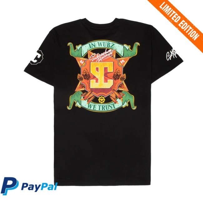 Subcarbon Records In Wubz We Trust Tee Shirt Ganja White Night