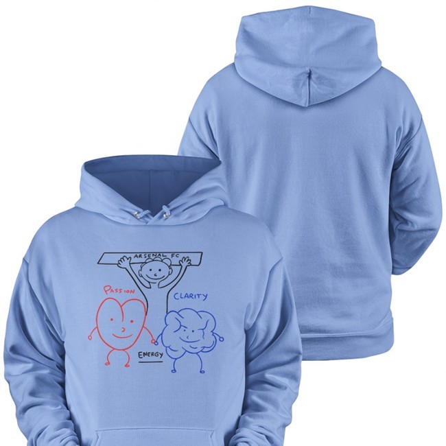 Edu Gaspar Arsenal Fc Passion Clarity Energy Hoodie By Mikel Arteta