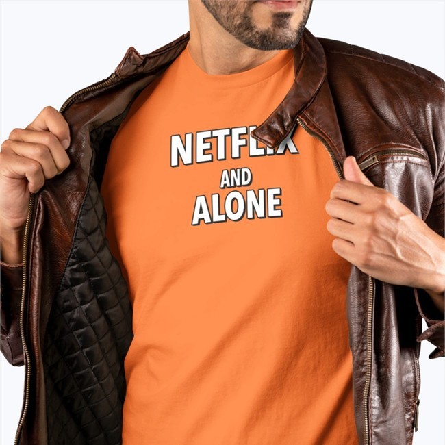 Trending Shirts That Go Hard Netflix And Alone Shirt Gold