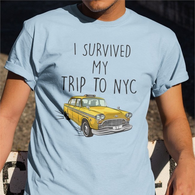 I Survived My Trip To Nyc Yellow Car Taxi Shirt