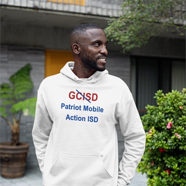 Mike Hixenbaugh Gcisd Patriot Mobile Action Isd Crewneck Sweatshirt Steven Monacelli