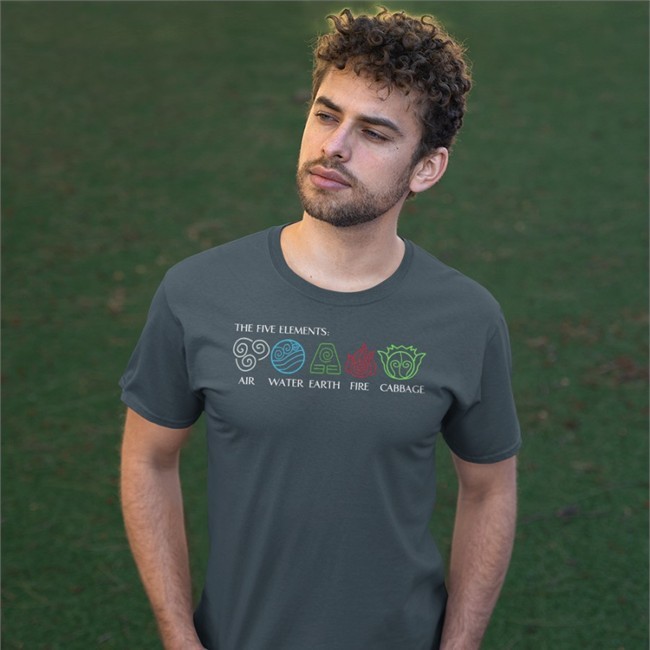 Nerdshirtoftheday The Five Elements Air Water Earth Fire Cabbage Hooded Sweatshirt By Sebastian M Markert