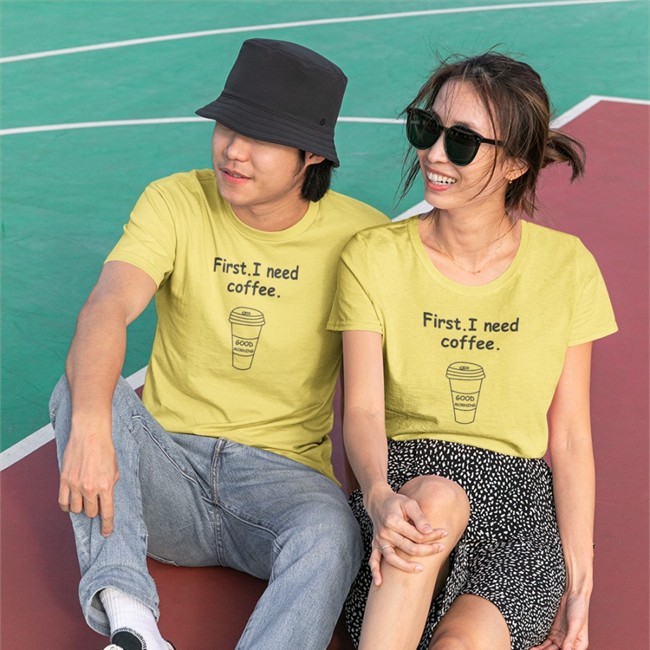 First I Need Coffee Good Morning Hoodie Black Ferry Wilford