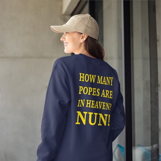 How Many Popes Are In Heaven Nun Shirt Grey How Many Popes Are In Heaven Nun Shirt 2022 By Shirts That Go Hard