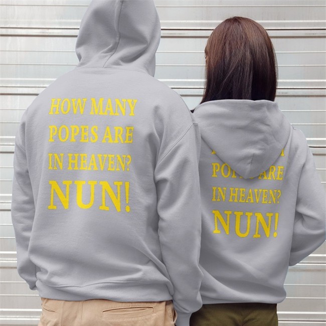 How Many Popes Are In Heaven Nun Shirt Grey How Many Popes Are In Heaven Nun Sweatshirt By Shirts That Go Hard