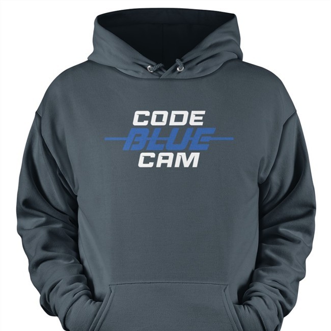 Code Blue Cam Line T Shirt Black Code Blue Cam Merch