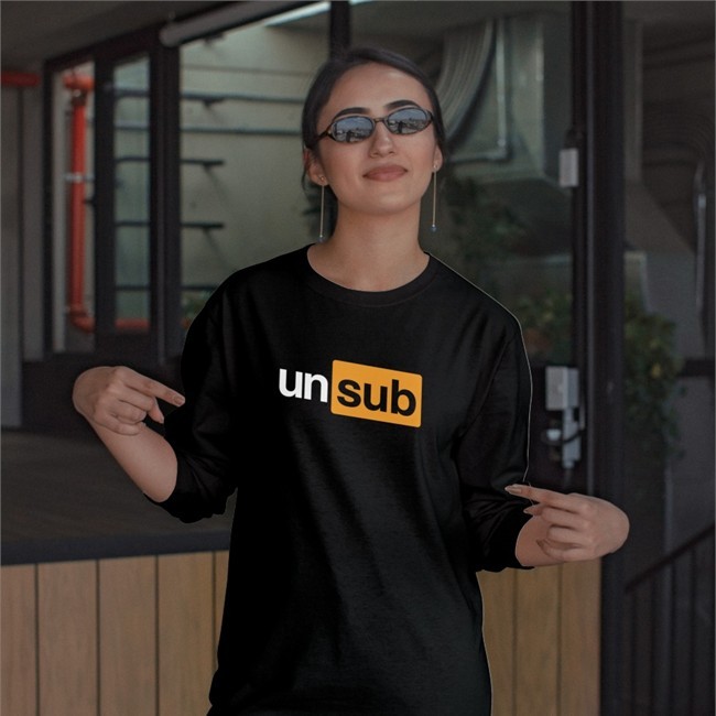 Unsubscribe Podcast Subhub Tee Shirt Bunkerbranding